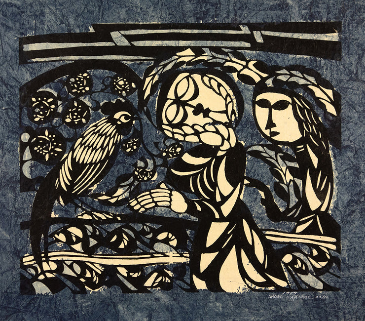 St. Peter's Denial (Matthew 26, 69-75) by Sadao Watanabe - Davidson Galleries