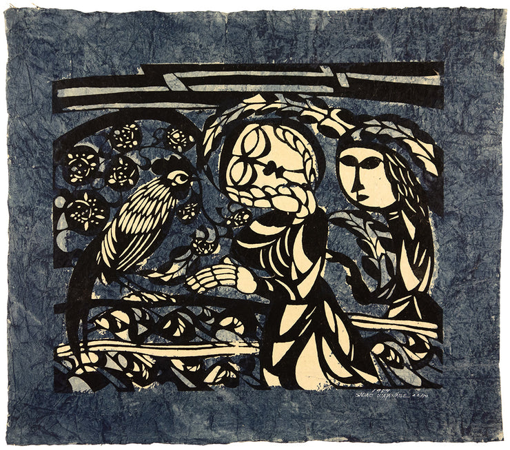 St. Peter's Denial (Matthew 26, 69-75) by Sadao Watanabe - Davidson Galleries