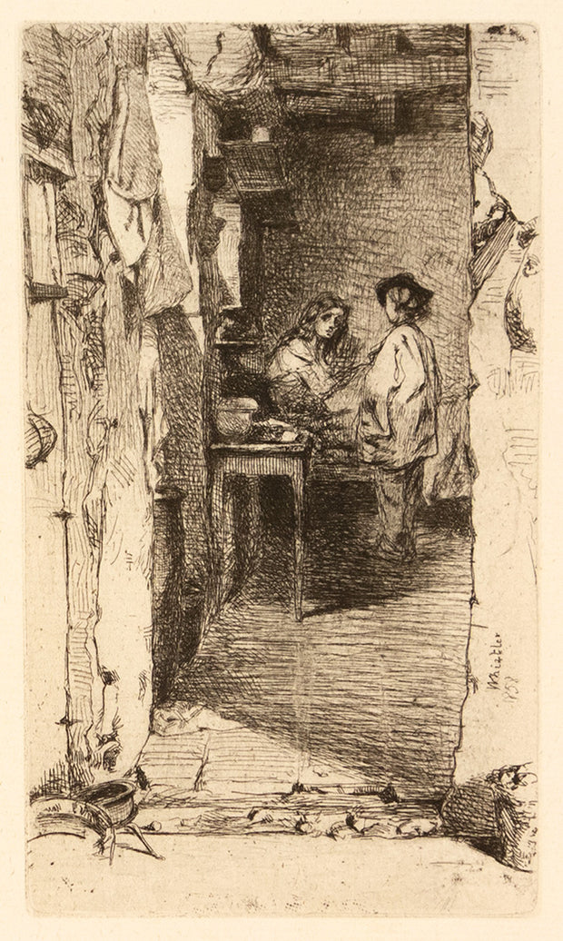 The Rag Gatherers (Rag Pickers, Quartier Mouffetard, Paris) by James Abbott McNeill Whistler - Davidson Galleries