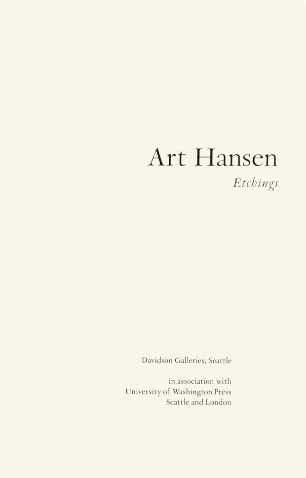 Art Hansen: Etchings by Art Hansen - Davidson Galleries