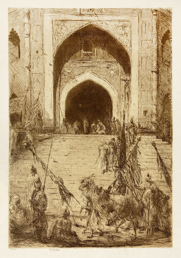 Feast Day In Delhi by Marius Alexander Bauer - Davidson Galleries