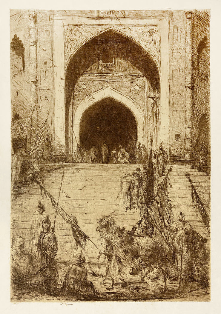 Feast Day In Delhi by Marius Alexander Bauer - Davidson Galleries
