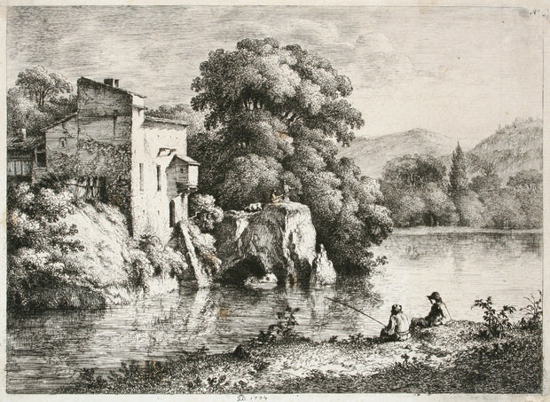 River Landscape by Jean Jacques Boissieu - Davidson Galleries