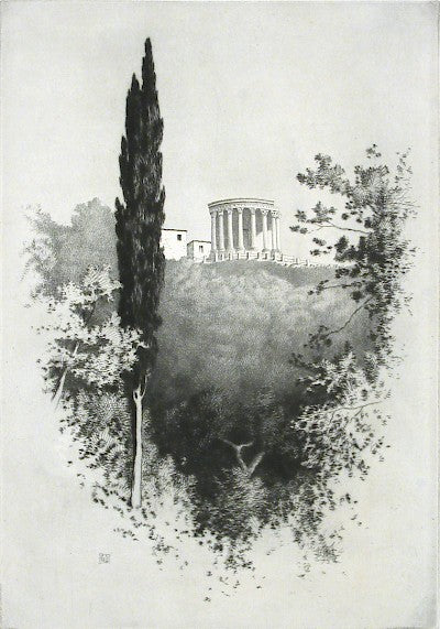 Temple of the Sibyl Tivoli by George Elbert Burr - Davidson Galleries