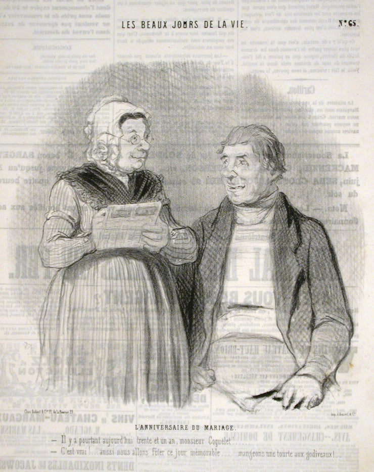 Il y a portant aujourd'hui trente et un an, monsieur Coquelet! by Honoré Daumier - Davidson Galleries