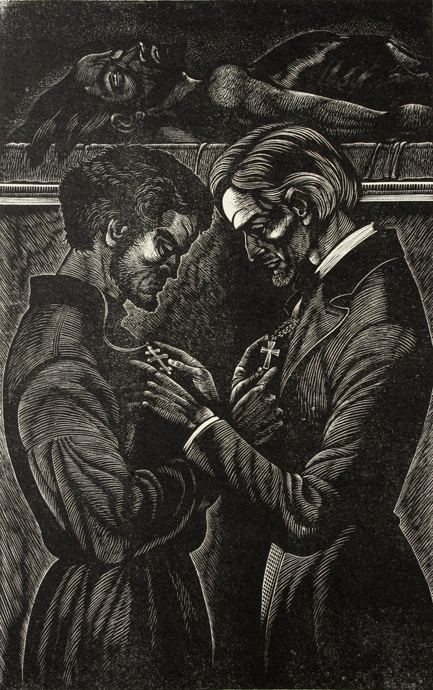 Exchanging Crosses by Fritz Eichenberg - Davidson Galleries