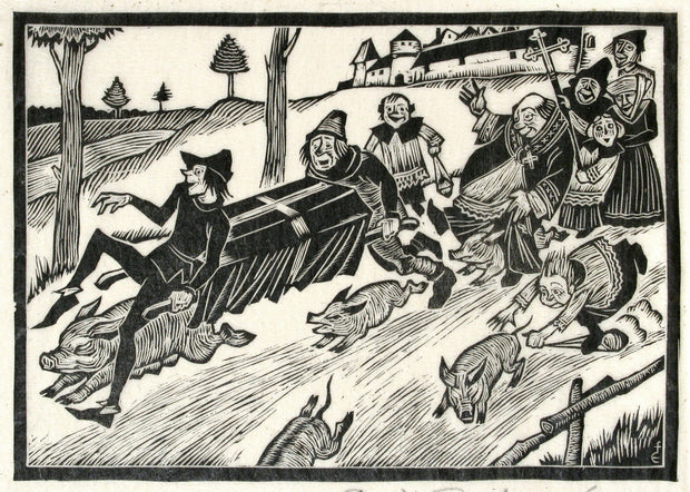 Illustration for Till Eulenspiegel by Fritz Eichenberg - Davidson Galleries