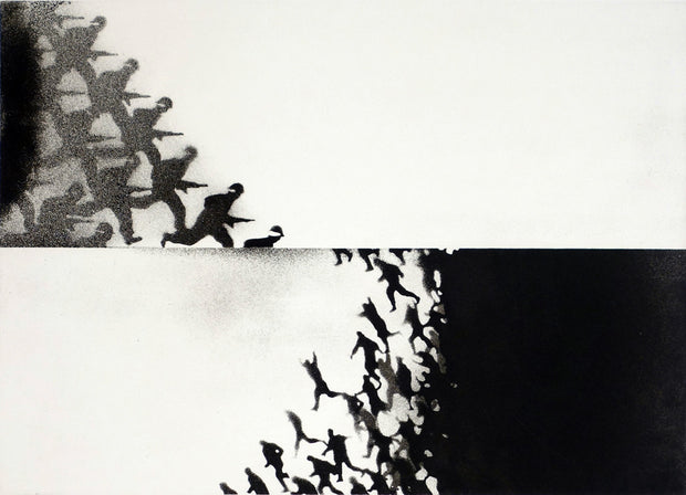 El Lugar y El Tiempo (Time and Place) (Suite of 10 mixed etchings) by Juan Genovés - Davidson Galleries