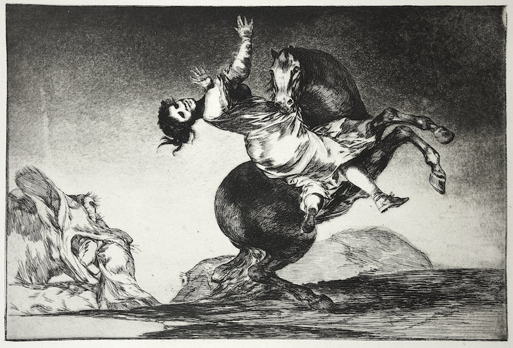 Plate 10. La Mujer Y El Potro, Que Los Dome Otro (A Woman And A Horse, Let Someone Else Master Them) / El Caballo Raptor (The Horse-Abductor) by Francisco Goya - Davidson Galleries