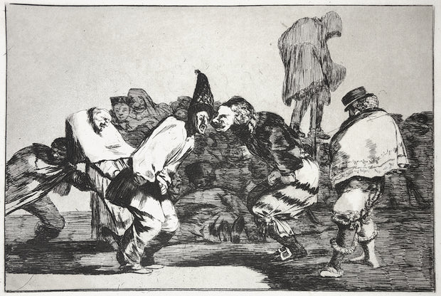 Plate 14. Alegrias Antruejo, Que Mañana Seras Ceniza (Rejoice, Carnival, For Tomorrow Thou Will Be Ashes) / Disparate De Carnabal (Carnival Folly) by Francisco Goya - Davidson Galleries