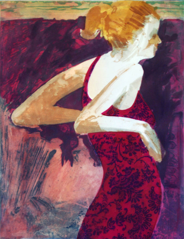 Casual Girl (Maroon) by Jonelle Johnson - Davidson Galleries