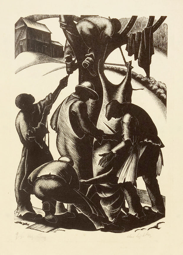 Hog Killing by Clare V. H. Leighton - Davidson Galleries