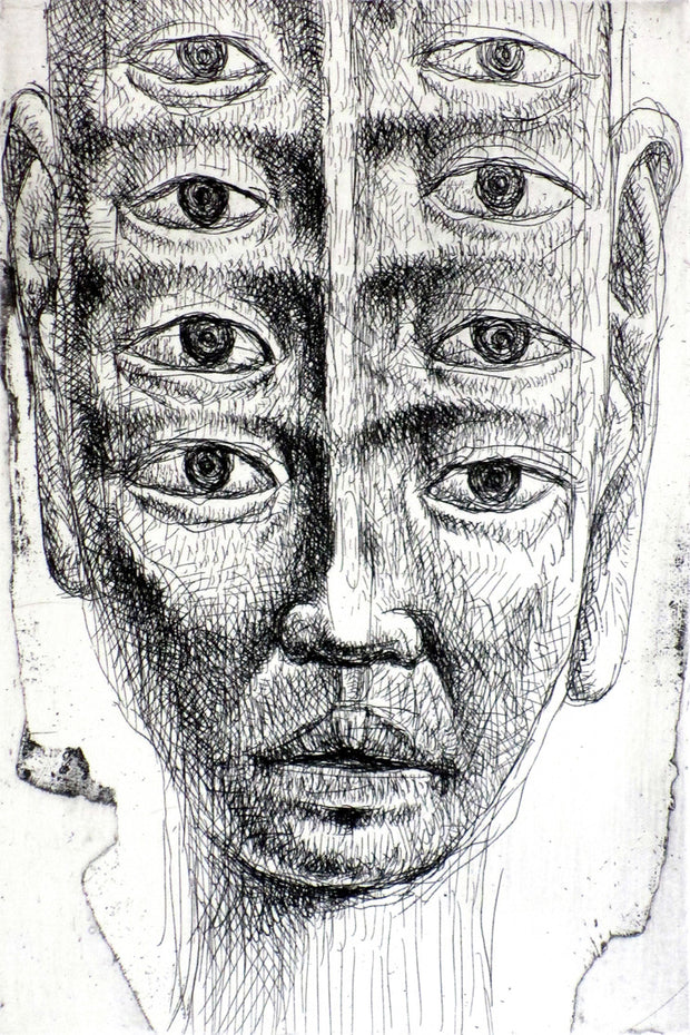 100 Faces (Portfolio of 103 intaglio prints) by Tomiyuki Sakuta - Davidson Galleries