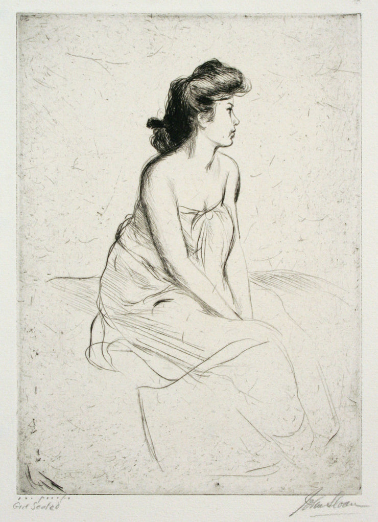 Girl Seated by John Sloan - Davidson Galleries