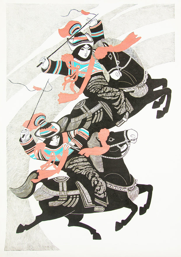 Horse Racing by Niu Wen - Davidson Galleries